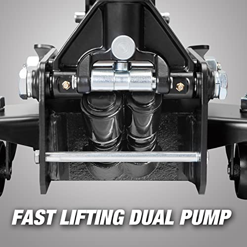 ATZ830027HD Torin Hydraulic Low and High Profile Professional Grade Foldable Garage Service/Floor Jack with Quick Lift Pump, 3 Ton (6