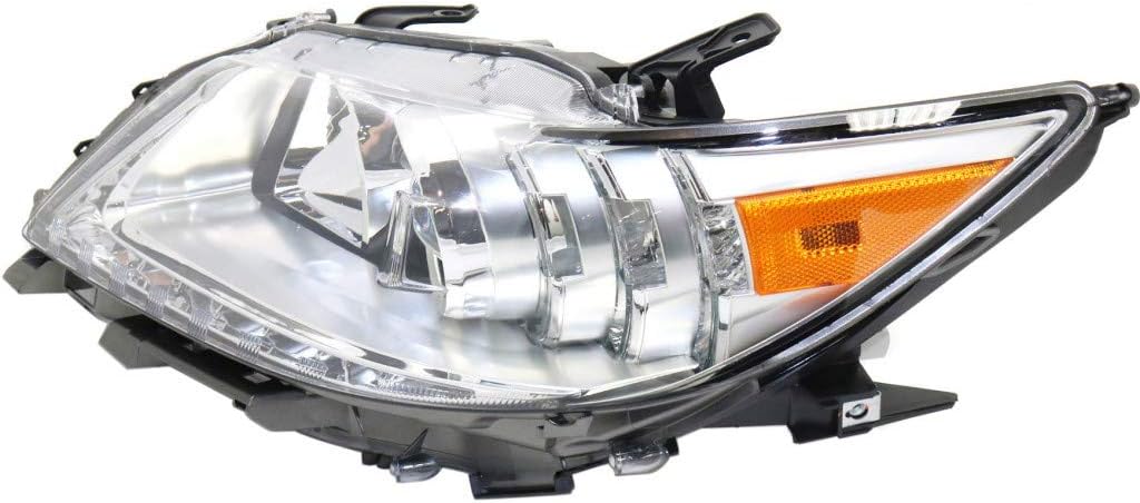 CarLights360: For 2013 2014 2015 Lexus ES350 HeadLight Assembly Driver Side Black Housing CAPA Certified For LX2518139