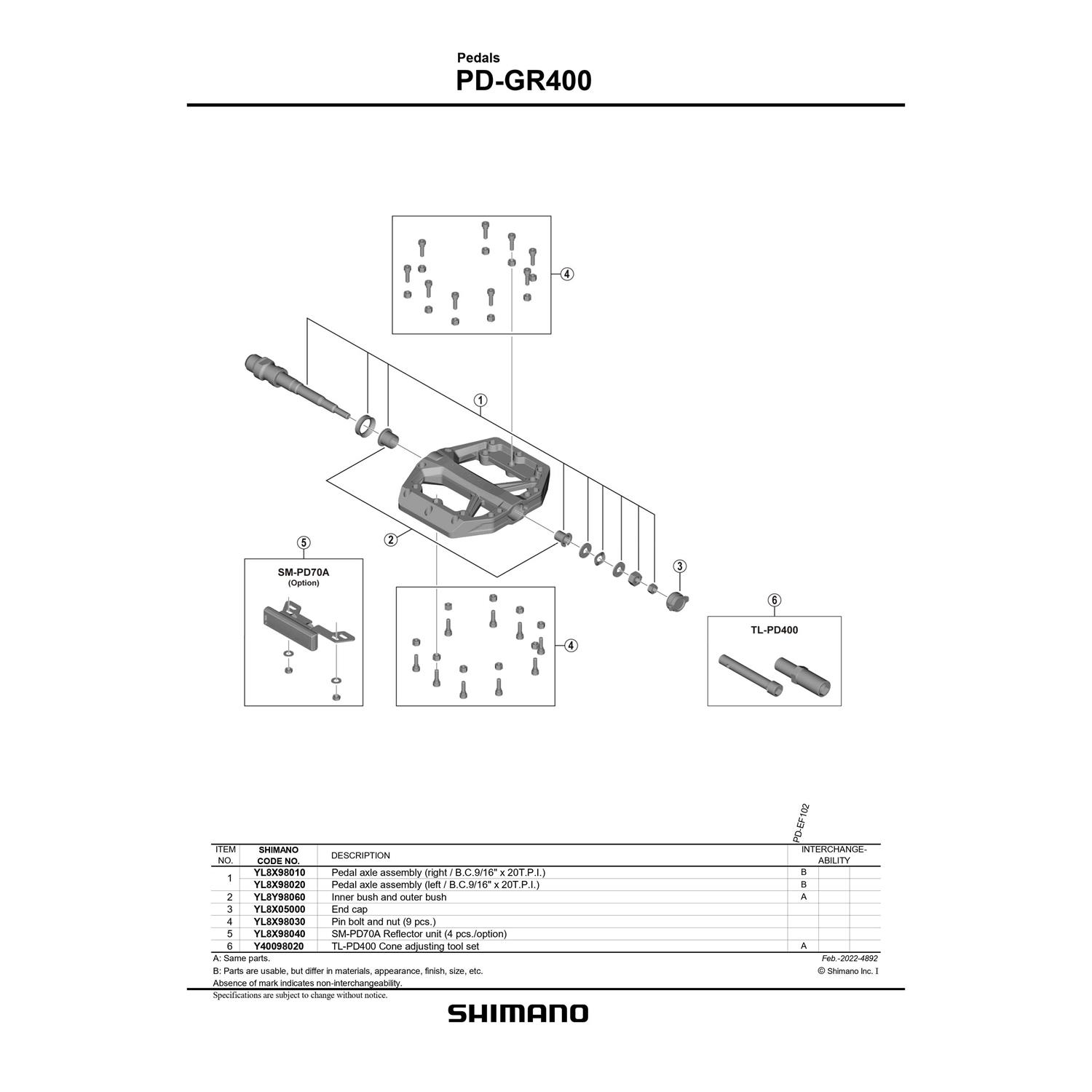 Shimano Flat PD-GR400 Pedals - Sports Supplies Online Store