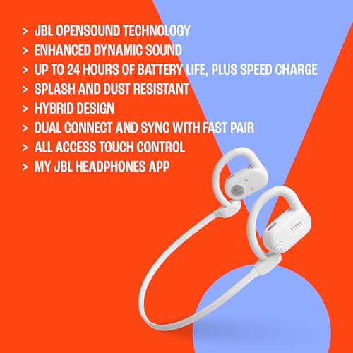 JBL SoundGear Sense - True Wireless Open-Ear Headphones, OpenSound Technology, Splash and dust Resistant, 4 mics for Crisp, Clear Calls
