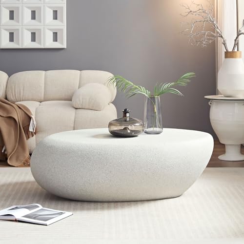 JUSTONE 15.75 ''Round Coffee Table, Accent End Table for Living Room Office Apartment, Modern Minimalist Side Table with Faux Marble Pattern