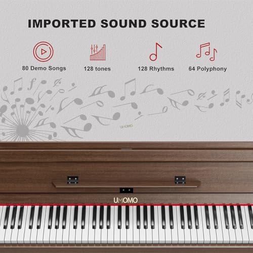 UMOMO 88 Weighted Key Digital Piano with Duet Piano Bench