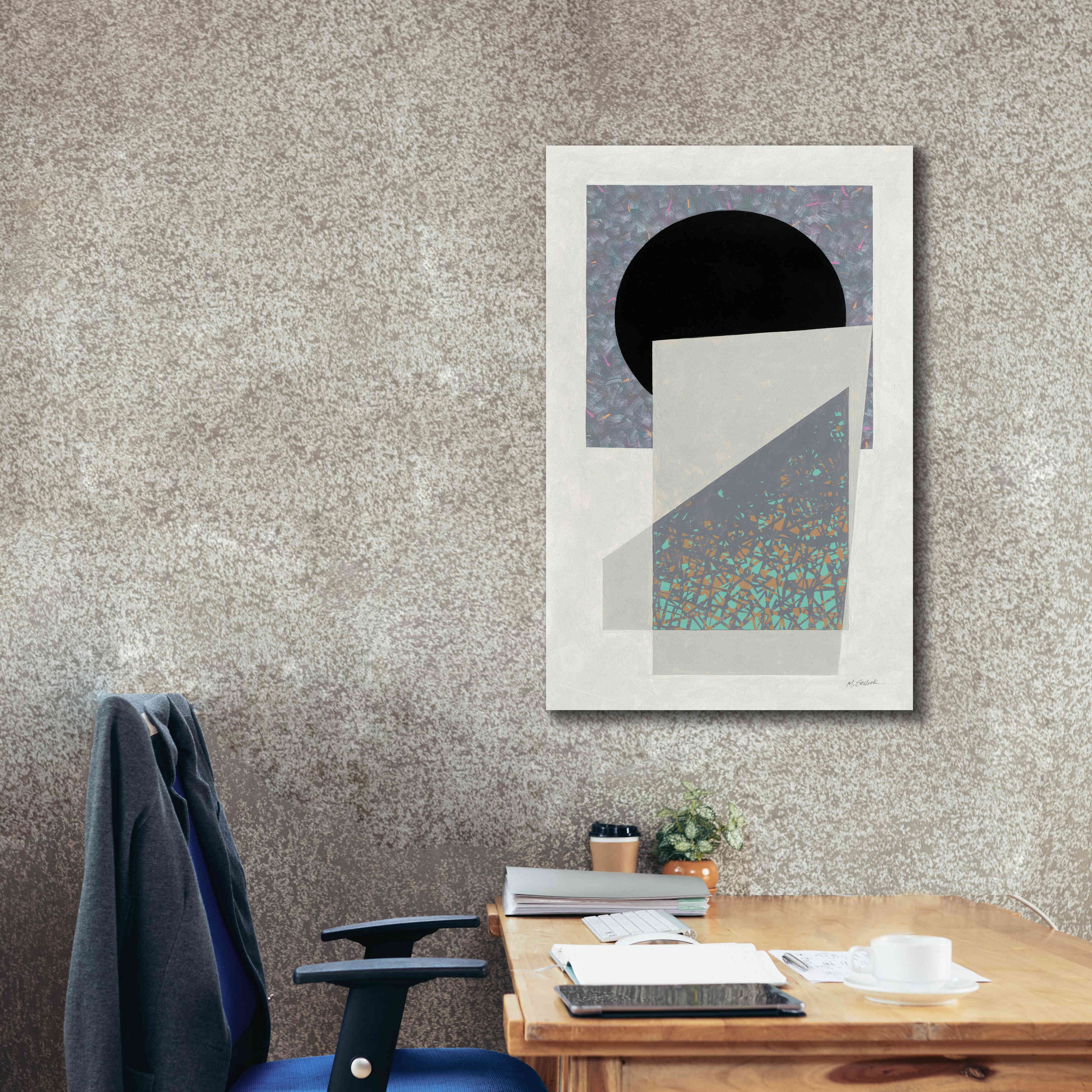 Epic Graffiti 'Full Moon I V2' by Mike Schick, Giclee Canvas Wall Art, 26"x40"