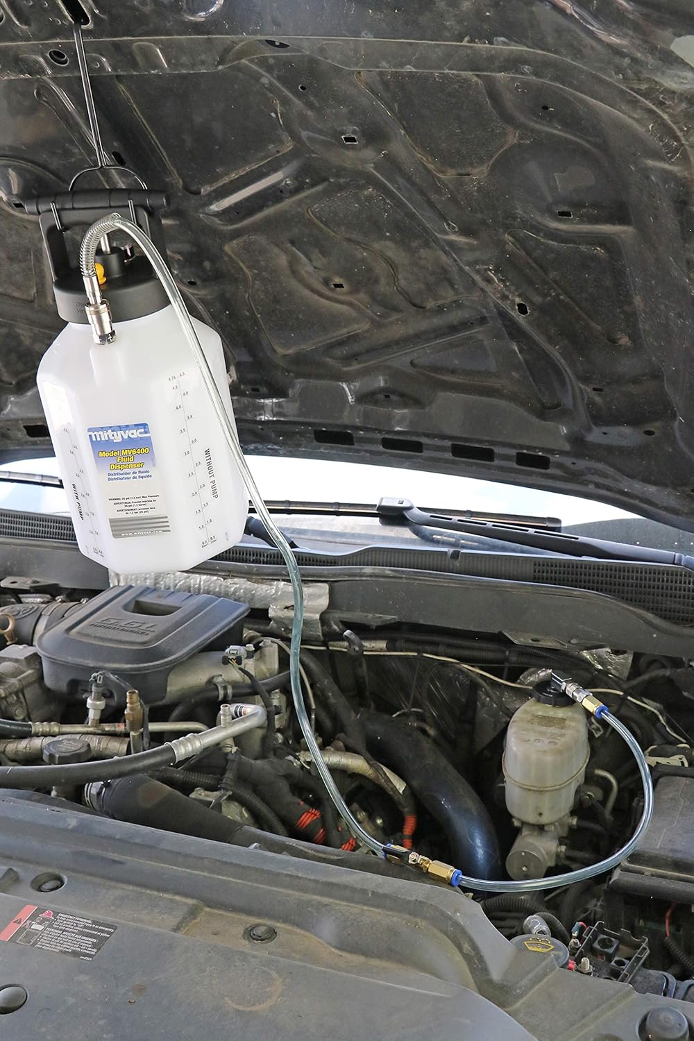Mityvac MV6840 Professional Hydraulic Brake and Clutch Pressure Bleeding System, Integrated Safety and Pressure Relief Valve