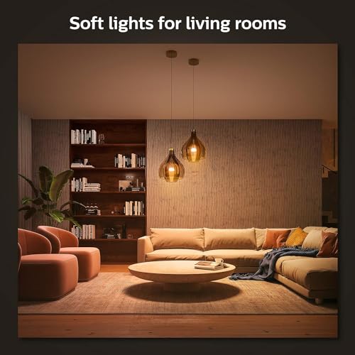 Philips Hue 75W A19 White and Color Ambiance LED Smart Color-Changing Bulb - Pack of 4 - E26 Indoor - Control with Hue App - Compatible with Alexa