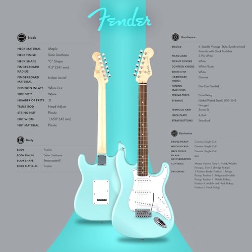 Fender Squier Stratocaster - Torino Red Bundle with Amplifier, Gig Bag, Strap, Instrument Cable, Picks, and Austin Bazaar Instructional DVD
