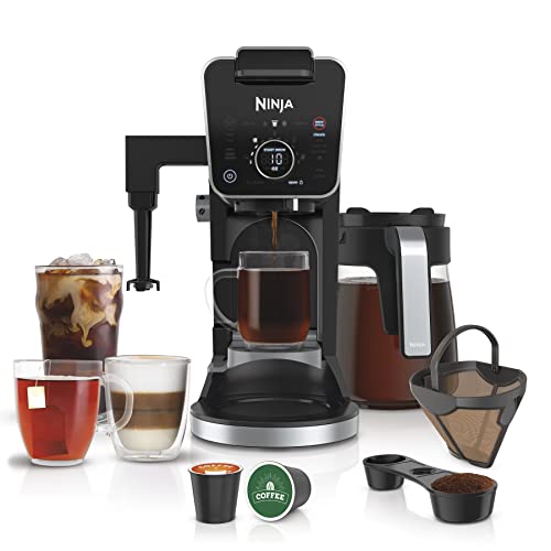 Ninja Hot and Iced Coffee Maker, Single Serve Coffee Maker and Drip Coffee Machine, DualBrew Pro Specialty 12-Cup with K-Cup Combo