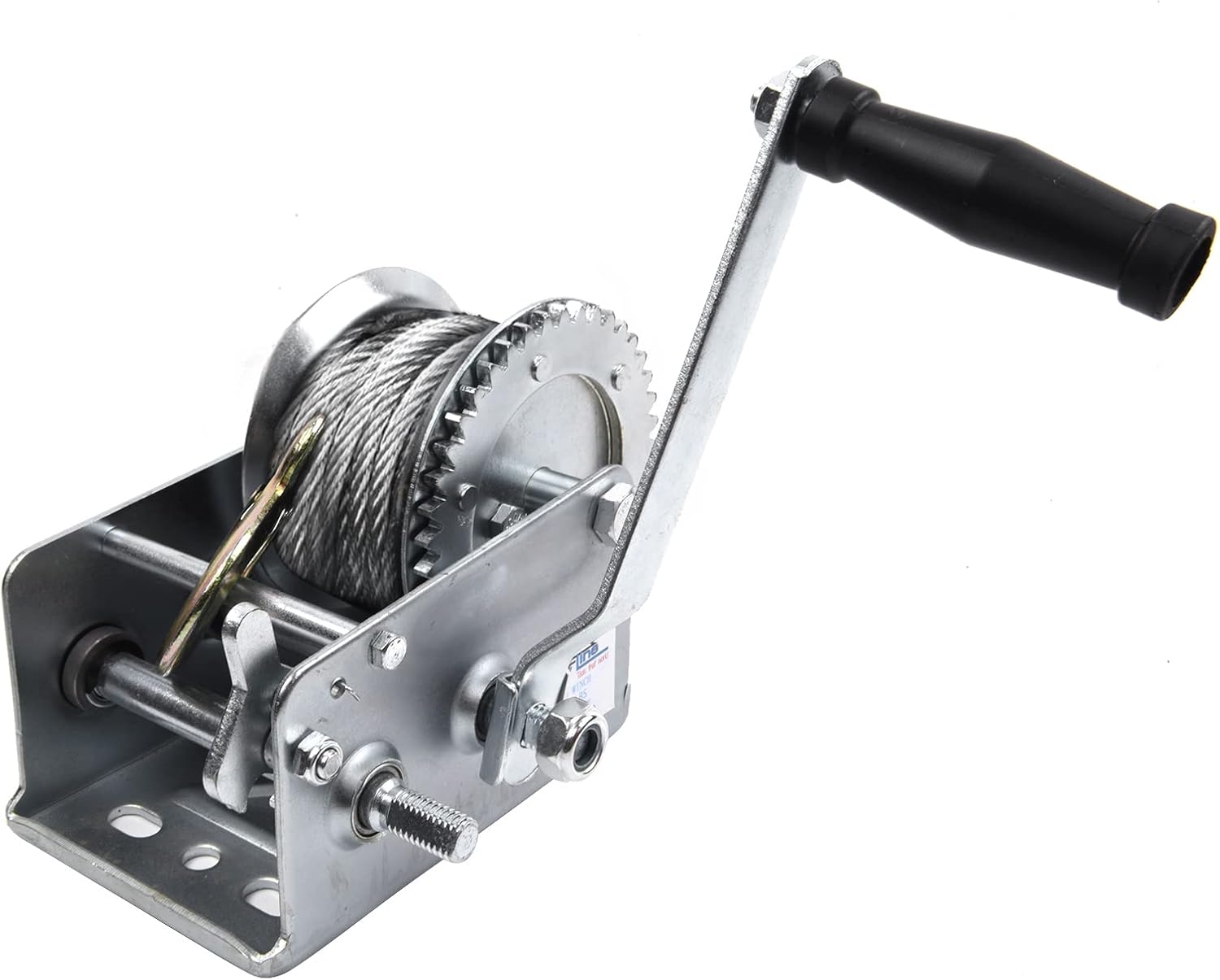 PROFLine 2500lbs Hand Winch Heavy Duty Boat Trailer Two-Way Ratchet Gear Manual Winch Hand Crank with 32.8 ft Steel Wire for ATV Truck Towing Pack of