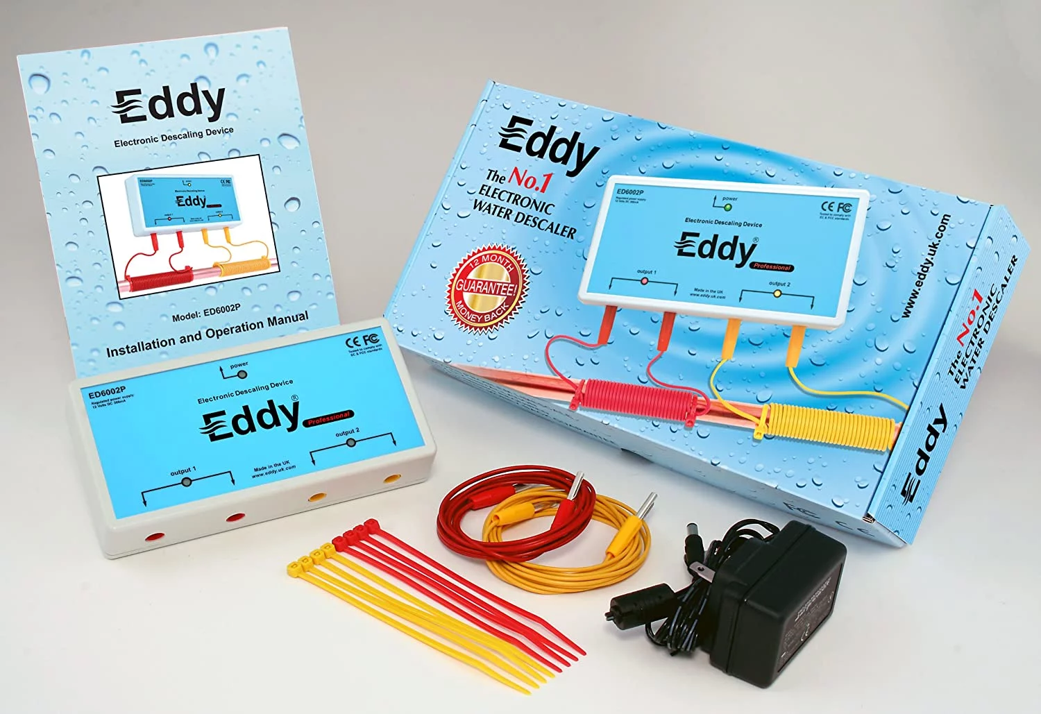 Eddy Electronic Water Descaler - Water Softener Alternative with Power Cable ED6002P-US