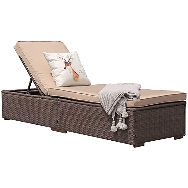 Patiorama Patio Chaise Lounge Chair, Sun Lounger