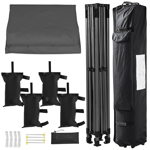 Yaheetech Heavy Duty Pop Up Canopy Tent, 10x20 Commercial Instant Shelter Tent for Wedding, Parties, Adjustable Outdoor Canopy with Wheeled Carry Bag