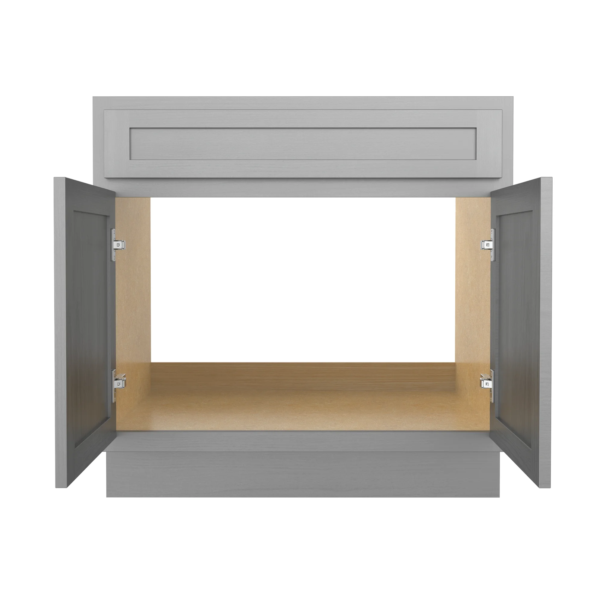 Vanity Art 30 Inch Double Shutter Door Bathroom Vanity Base Cabinet with Soft Closing Shaker Drawer
