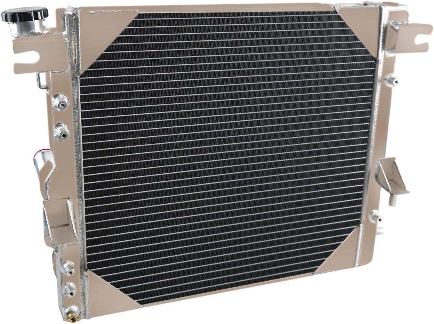 CoolingSnow All Aluminum Radiator Cooler for Jeep Wrangler JK 3.6L 3.8L V6 GAS 2007-2018 (Radiator Shroud Fan Relay Kits)