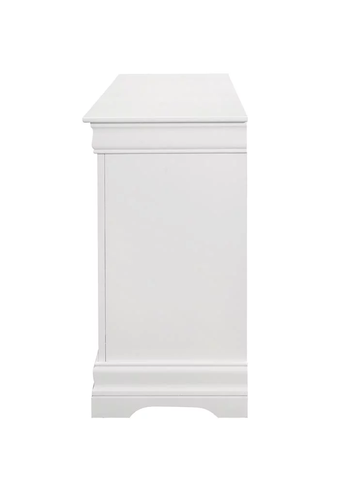 Coaster Louis Philippe Traditional 6-Drawer Wood Dresser in White