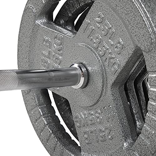 Cast Iron 1" Standard Weight Plates Including 5FT Standard Barbell Bar & Star Locks