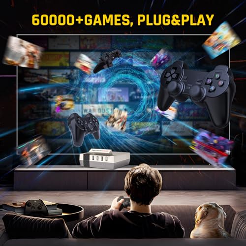 Kinhank Super Console Cube X3 Built-in 60,000+ Games,Retro Video Game Console,EmuELEC 4.5/Android 9.0/CoreE 3 Systems in 1