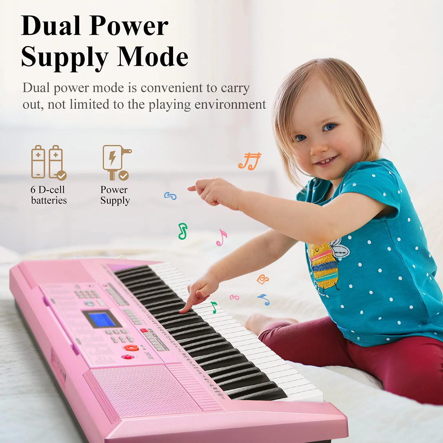 Eastar Electric Piano, 61 Keys Piano Keyboard for Beginners, Digital Piano with Luxury Package, Includes Stand, Bench, Music Stand, Headset