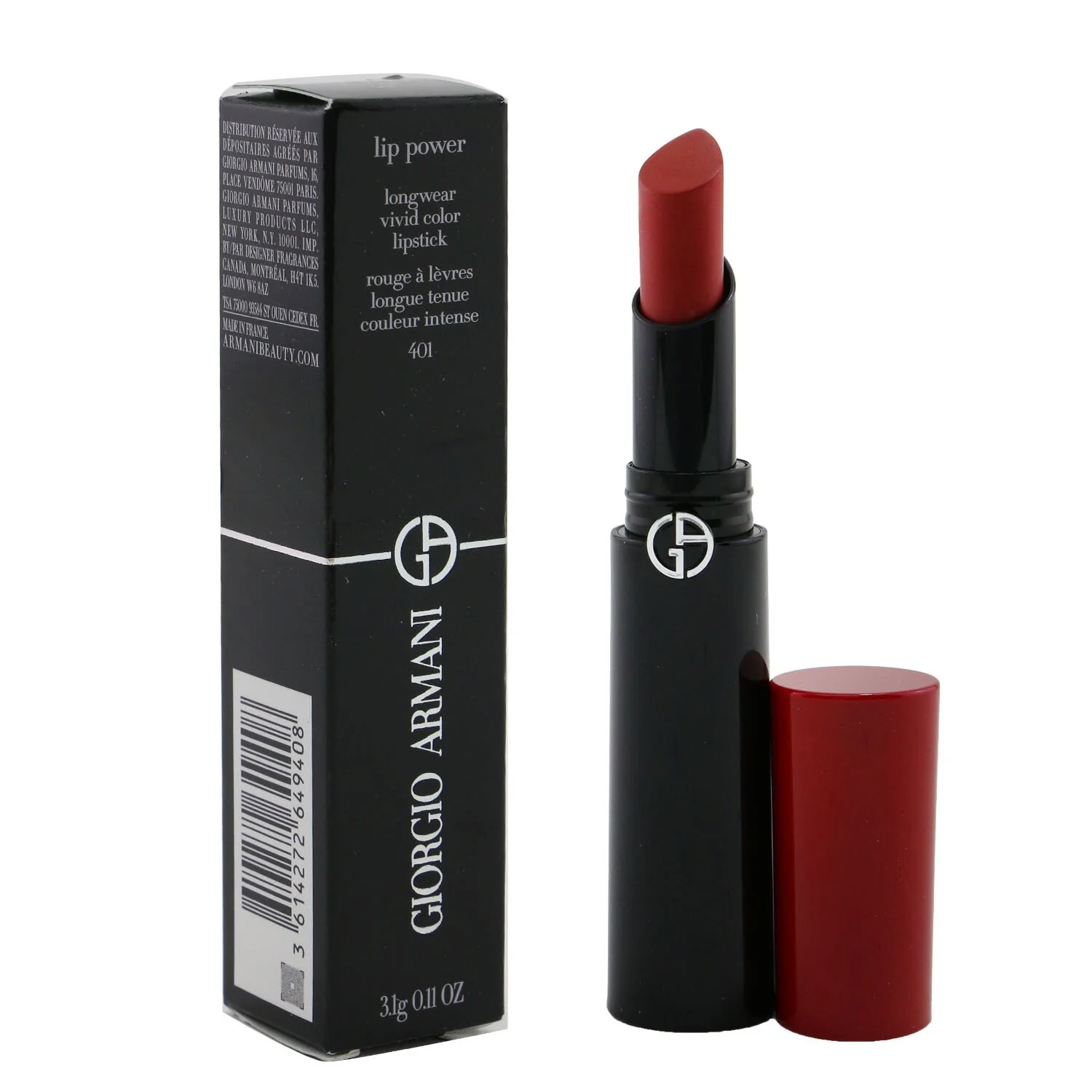 Giorgio Armani Lip Power Longwear Vivid Color Lipstick - # 404 Tempting  3.1g/0.11oz