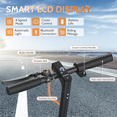 Electric Scooter for Adults, Folding E Scooter with 350W/500W Motor 16-22 Mph Top Speed, Max 19-23 Miles Long Range
