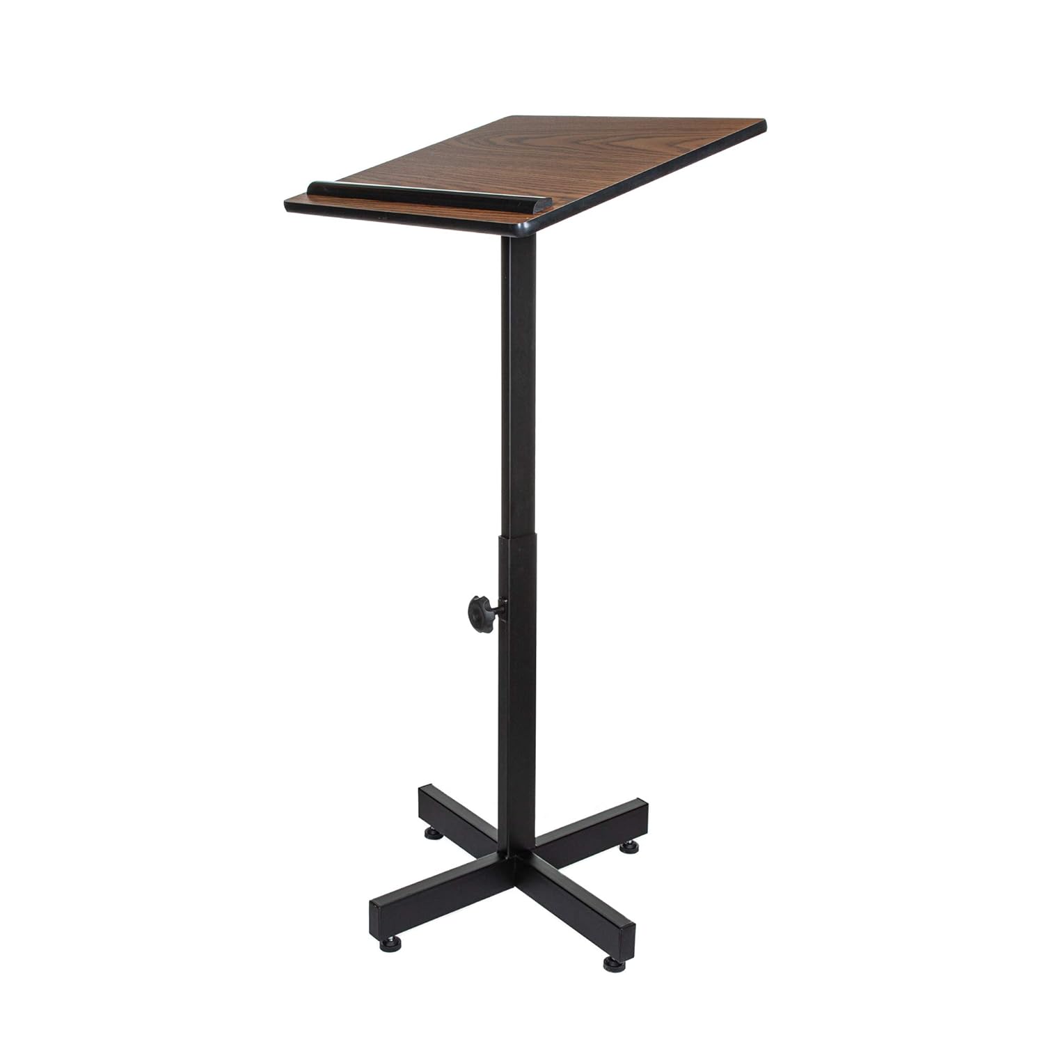 OEF Furnishings Height Adjustable Portable Lectern Stand - Mahogany Pack of 2