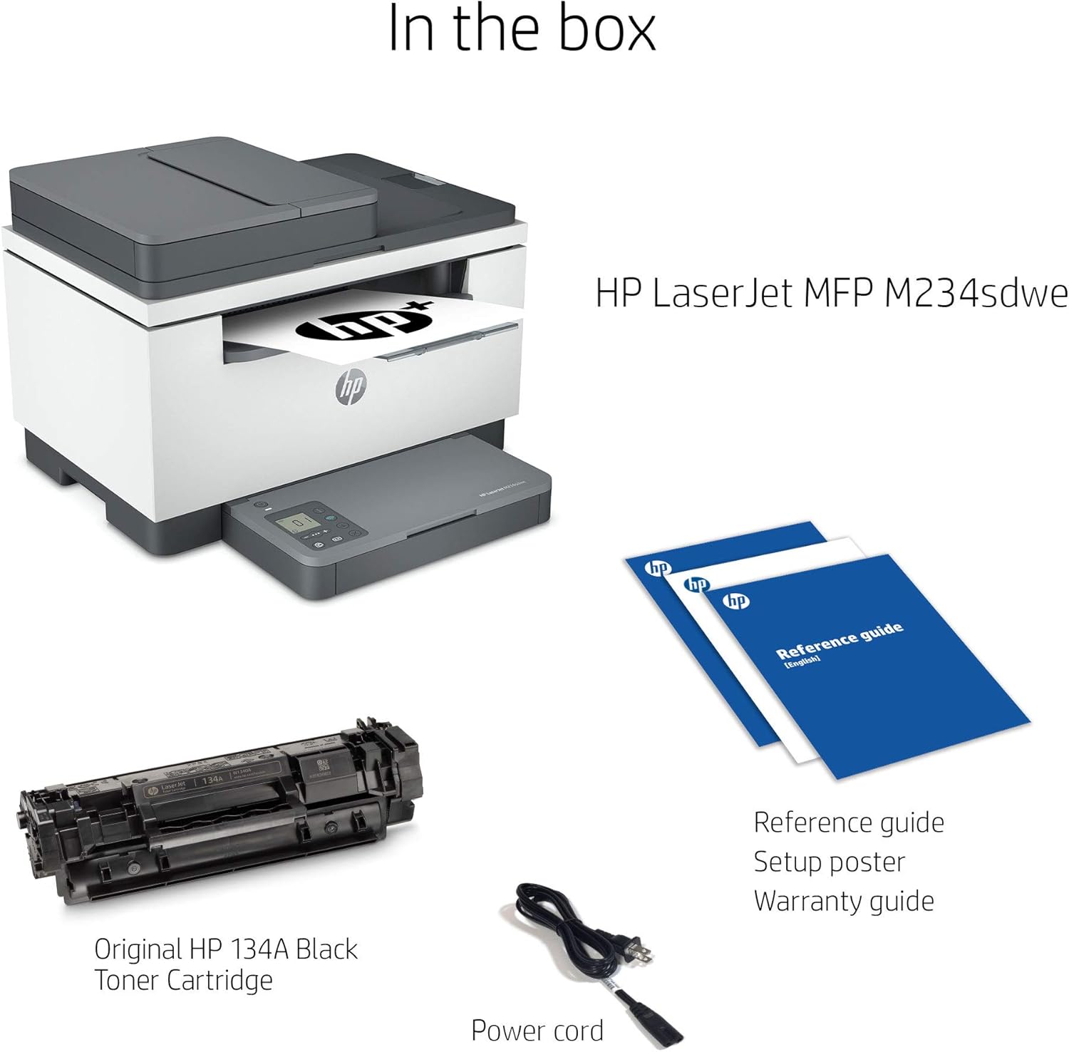 HP LaserJet MFP M234sdwe Wireless Black and White All-in-One Printer with built-in Ethernet & fast 2-sided printing