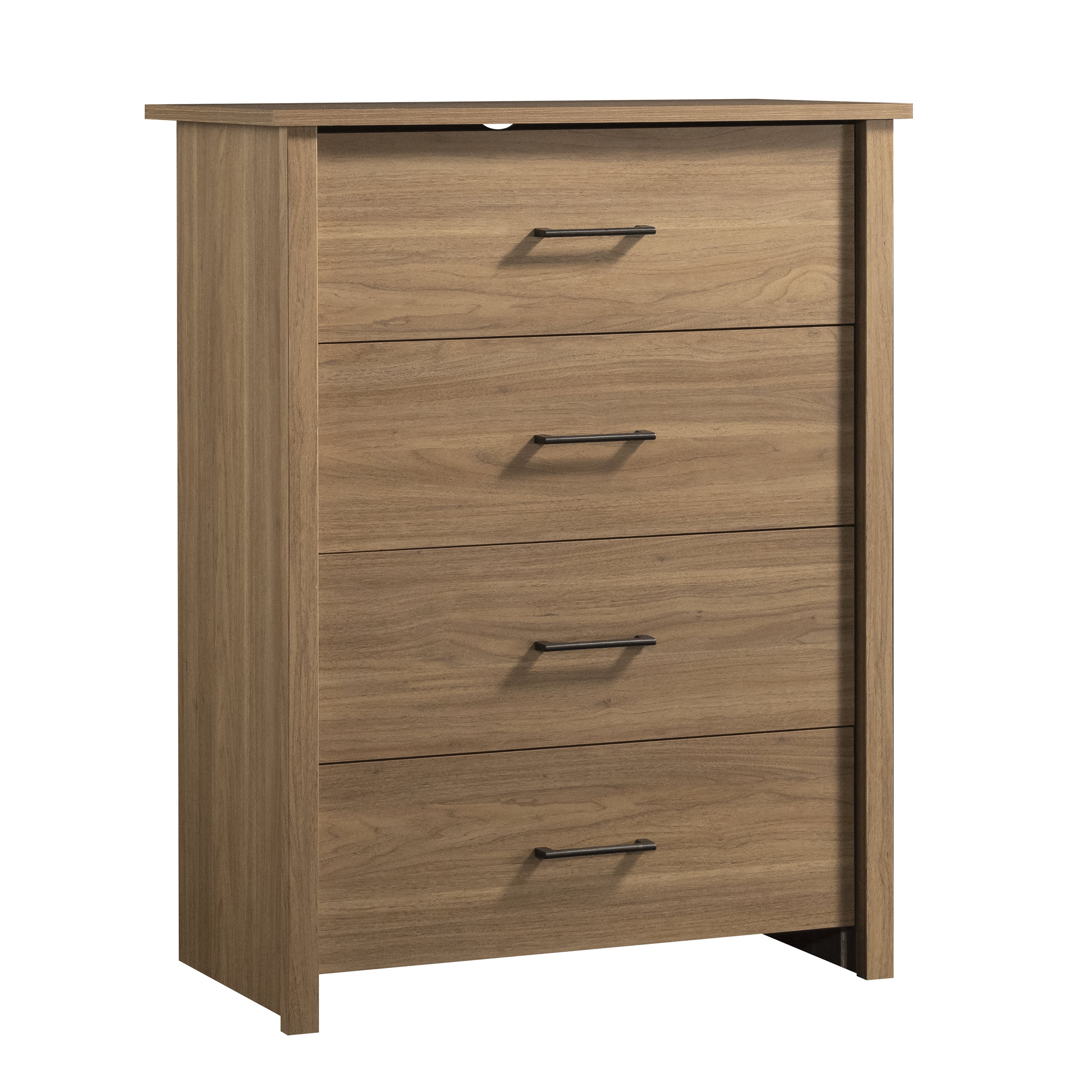 Mainstays Hillside 4-Drawer Dresser, Walnut Finish