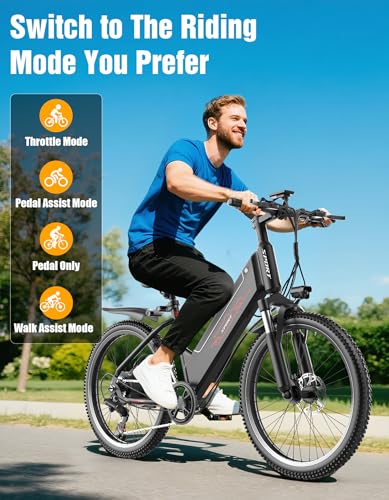 Electric Bike for Adults, 1500W Motor Peak Ebike, 480Wh Removable Battery E Bike, Max 65Miles 28MPH, 26" Electric Mountain Bike