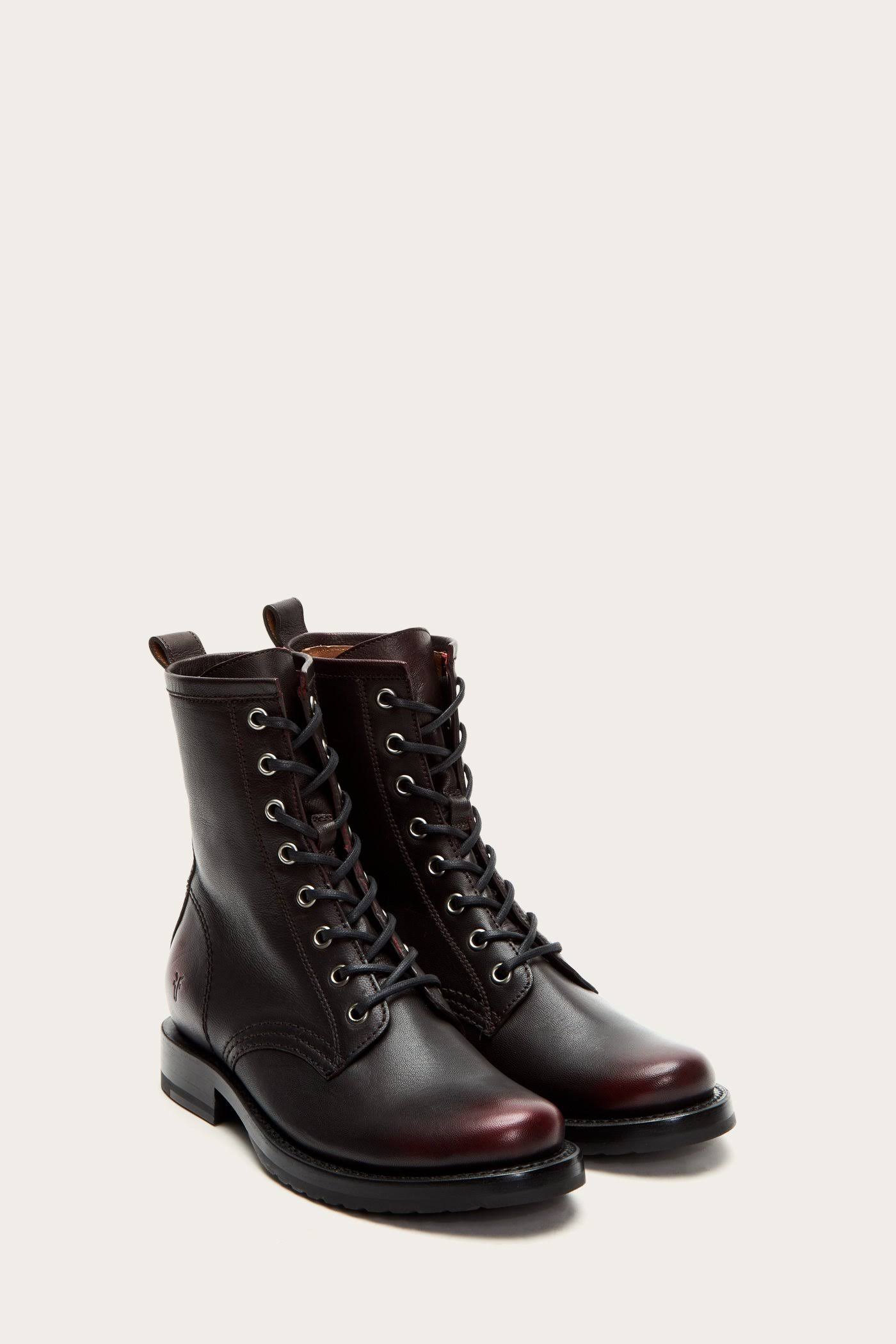 Frye Veronica Combat 3472489 - 8 / Black Scarlet