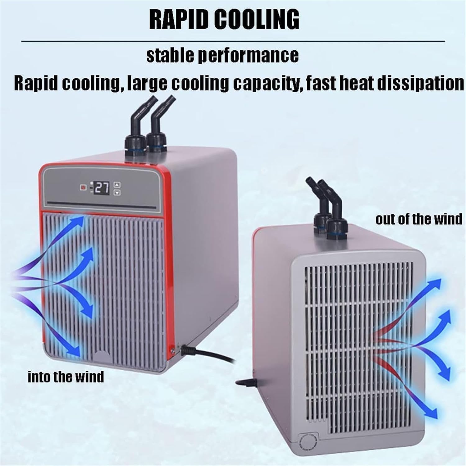 150W Aquarium Chiller, 160L Water Chillers, Hydroponic Cooler Fish Tank Cooling System for Axolotl Coral Reef Shrimp Freshwater Saltwater Plant