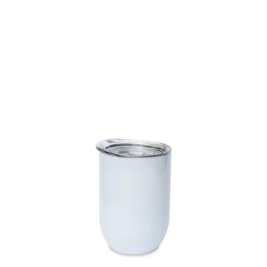 Makerflo 12oz Stright Wine Sublimation Blank Stainless Steel Insulated Travel Tumbler with Splash Proof Lid , for Tea, Wine, Water, Hot Cold Drink