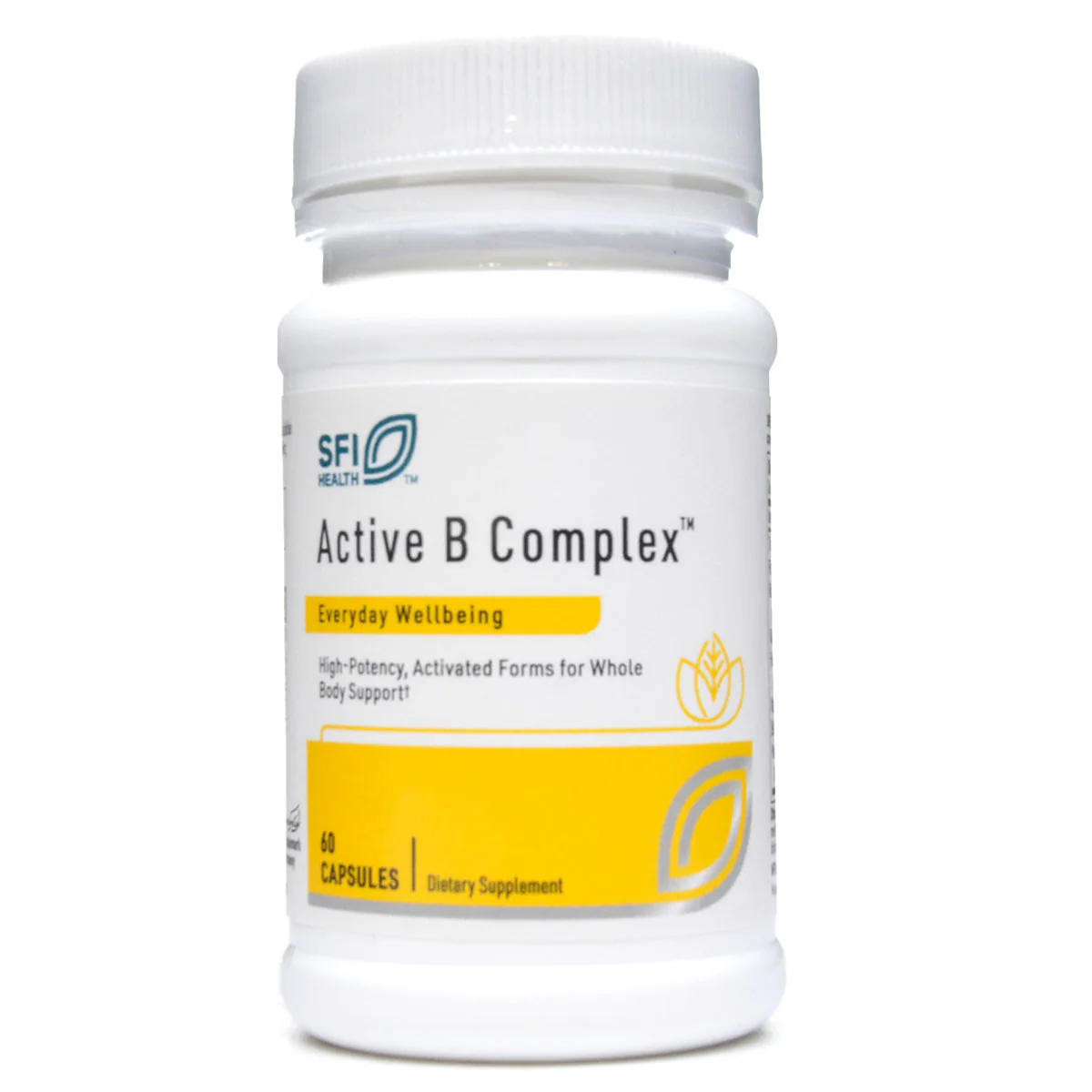 Active B Complex 60 Caps by Klaire Labs/SFI Health - Kansas Nuitrition - HNZSDS