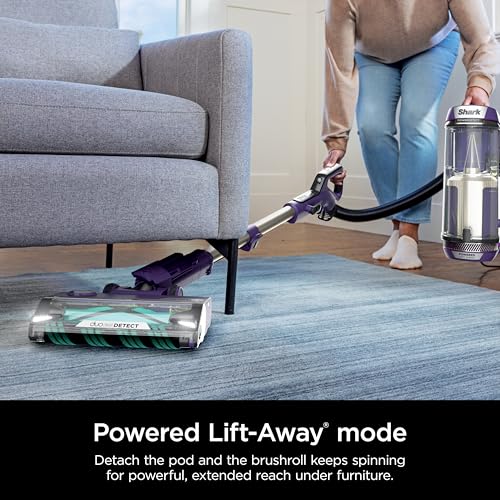 Shark Upright Vacuum, Stratos with DuoClean PowerFins, HairPro, Powered Lift-Away, Self-Cleaning Brushroll, & Odor Neutralizer Technology, Navy