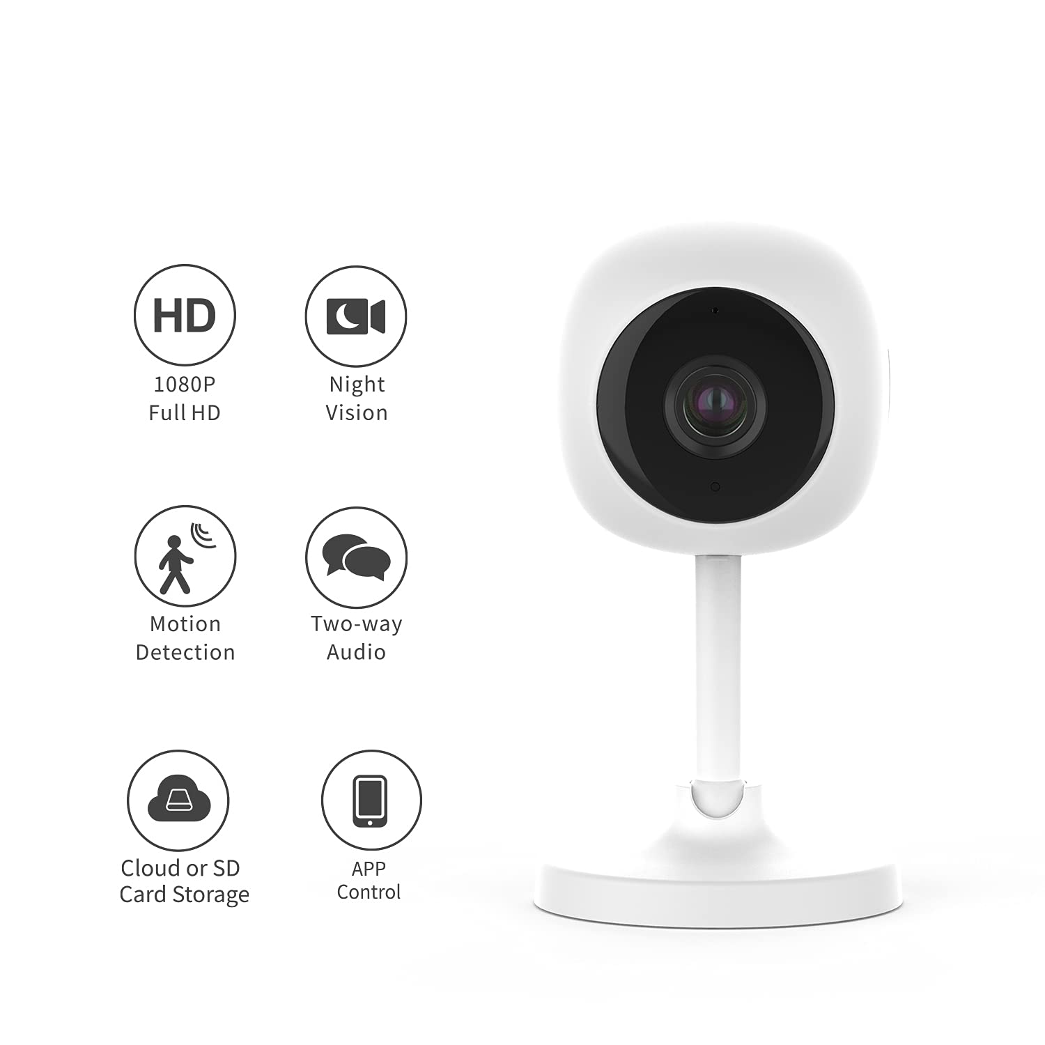 VENZ DIY Wireless Home Security System,4 Pieces-Kit(Door Window Sensor,WiFi Indoor Camera,Smart Hub