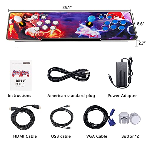 FVBADE [30000 Game in 1] 70S Pandora Box Retro Games Arcade Game Console with Two Separate Host for PC & Projector & TV 3D Games 1-4 Players Category