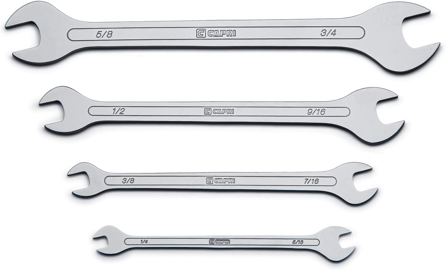 Capri Tools Super-Thin Open End Wrench Set, Metric, 6 to 19 mm, 7-Piece (11850-7MRK) Pack of 2