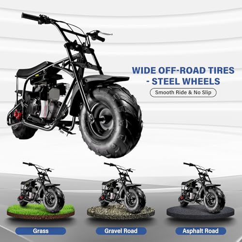 Oryxearth Mini Dirt Bike for Kids, 105CC 4-Stroke Kid Gas Powered Off-Road Pocket Pit Trail Motorcycle W/EPA Approved
