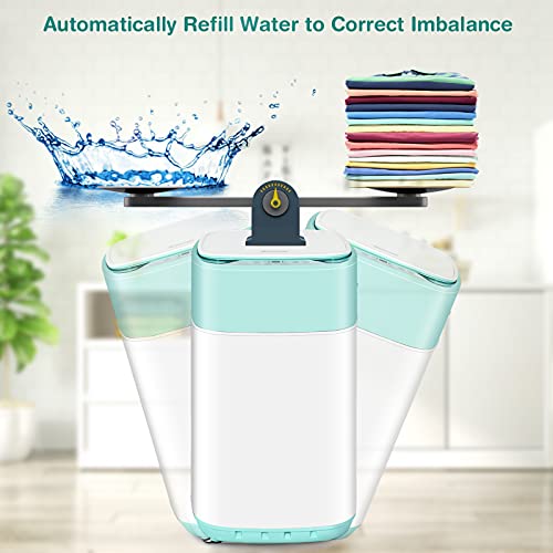COSTWAY Portable Washing Machine, Built-in Drain Pump, 8Lbs Capacity, Full-Automatic washer with 6 Programs, 6 Water Levels, Child Lock
