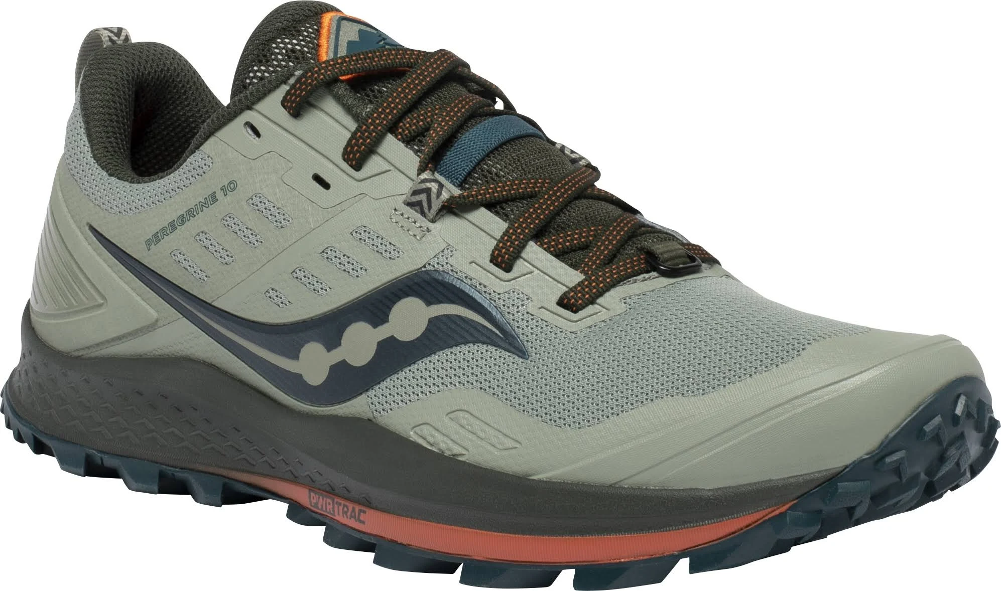 Saucony Men&s Peregrine 10 Pine-Orange / 10.5