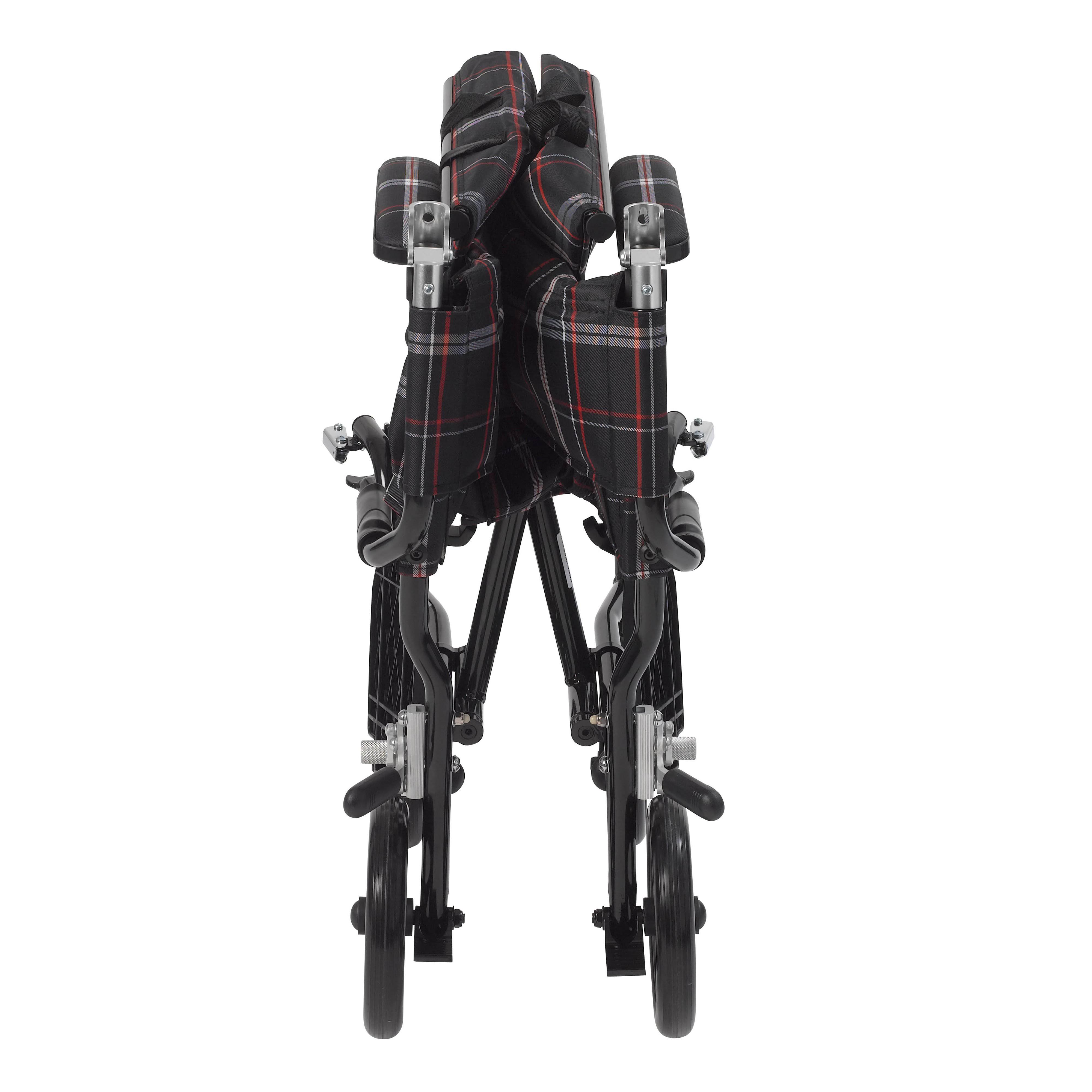 Drive Medical Fly Lite Ultra Lightweight Transport Wheelchair (Black)