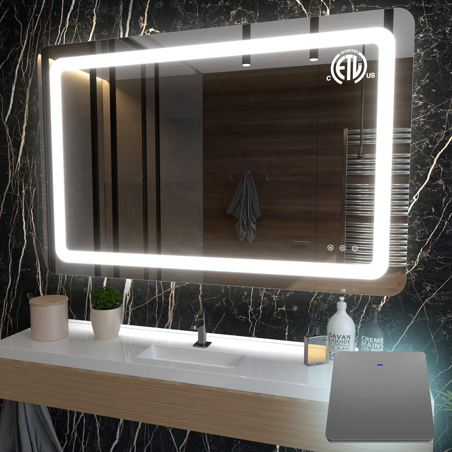 KRISTALLUM Bathroom Mirror with Lights