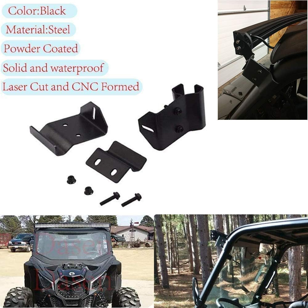 WeiSen LED Light Bar Mount Windshield Kit 50 288W Curved Front Pillar Side 2x 18W 3 Cube Lights Brackets w/ 2x Wiring Kit Full Size Pro-Fit Cage