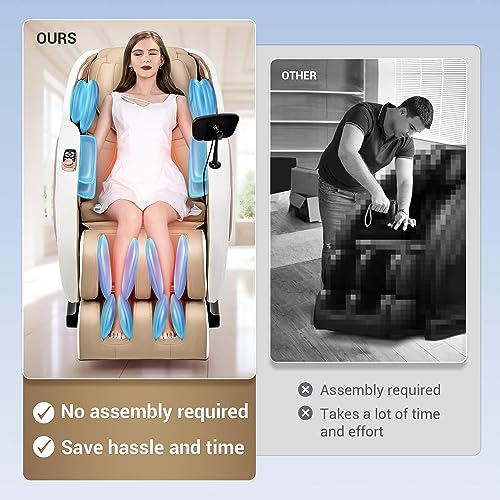 Massage Chair Full Body with Heat, Full Body Zero Gravity Shiatsu Massage Chair, Kneading Recliner w/ 20 Auto Modes, Foot Massage, Bluetooth