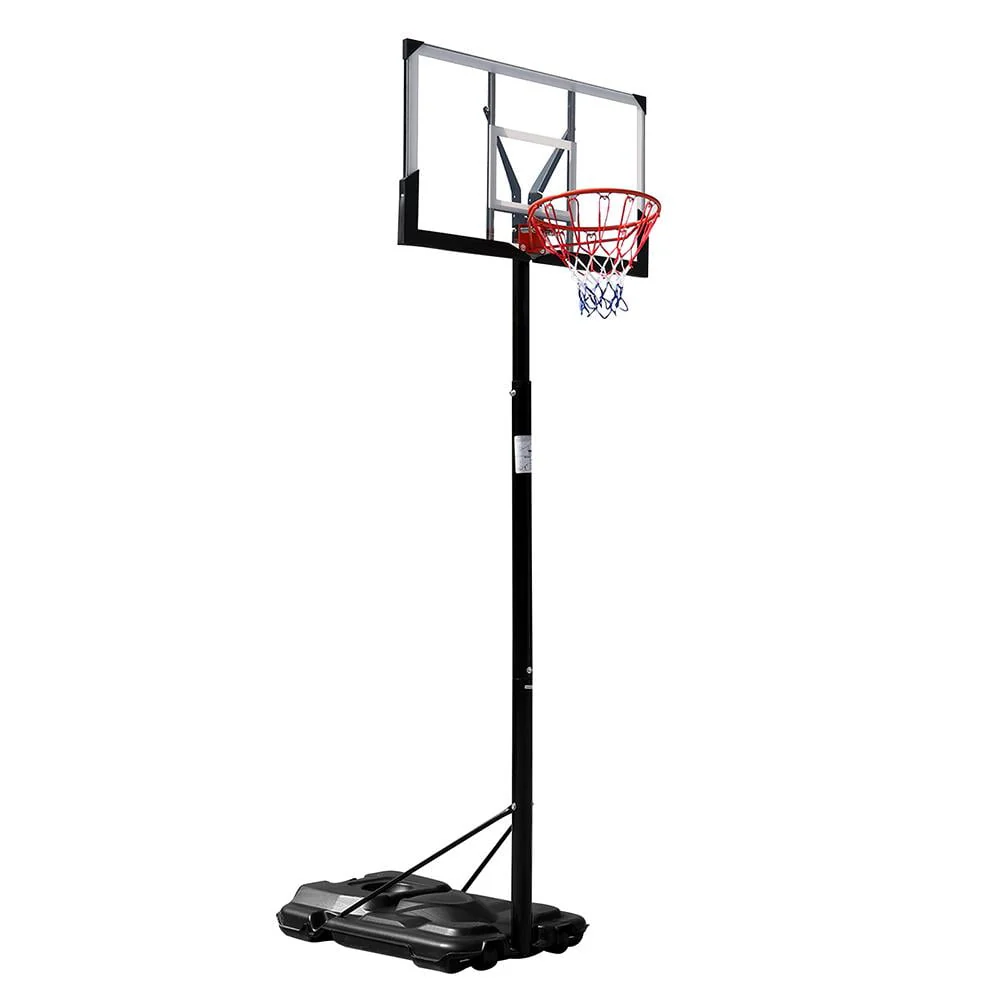 Ktaxon 44in Portable Basketball Hoop, 8ft - 10ft Height Adjustable Basketball Goal System, with Wheels and Shatterproof Backboard