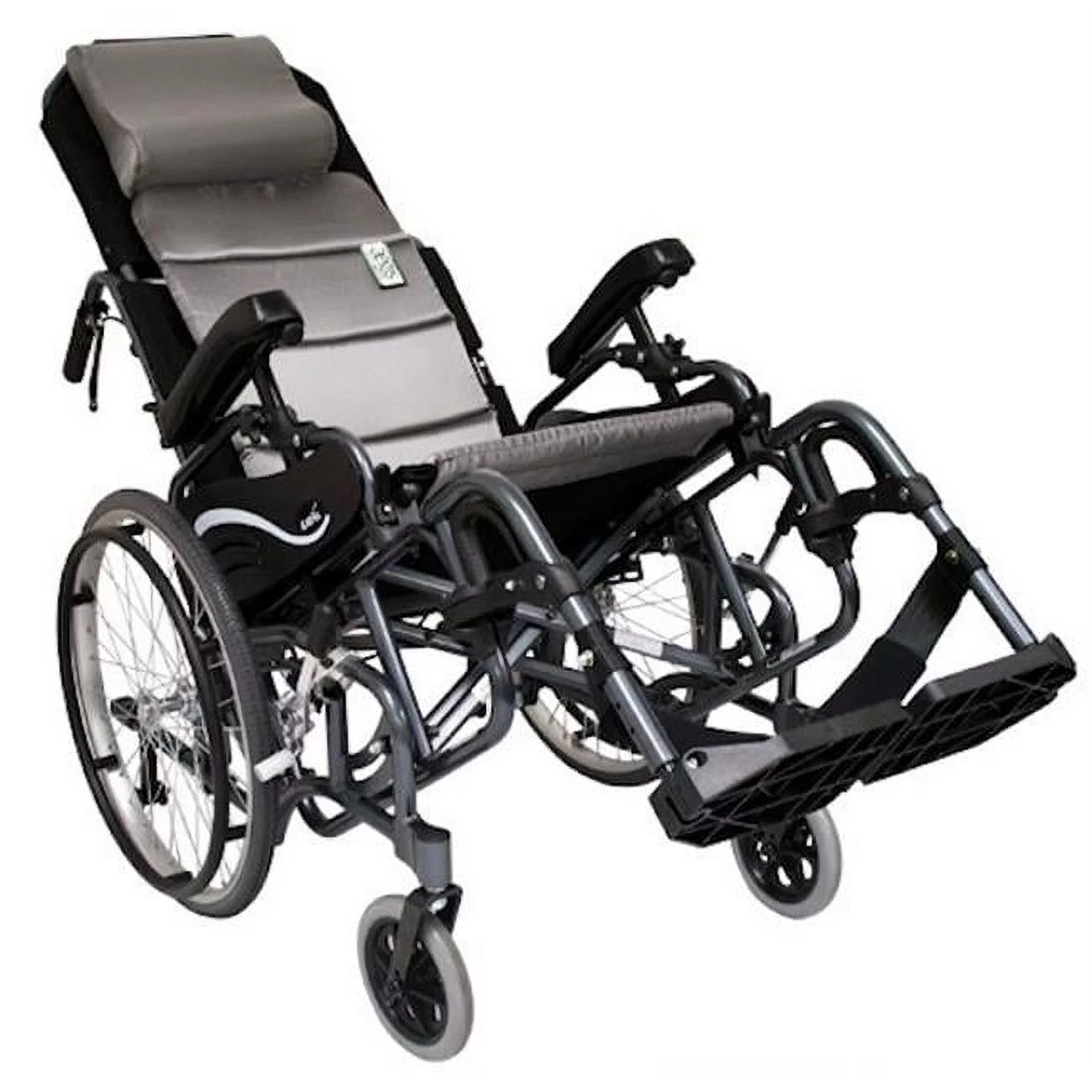 VIP515 16 in. seat Tilt in Space Lightweight Reclining Wheelchair with 20 in. inch Rear Wheels and Elevating Legrest - Curated Treasures Market