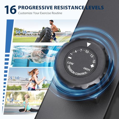 Dripex Elliptical Exercise Machine, Hyper-Quiet Magnetic Elliptical Machine for Home, Elliptical Training Machines with 16 Levels Resistance
