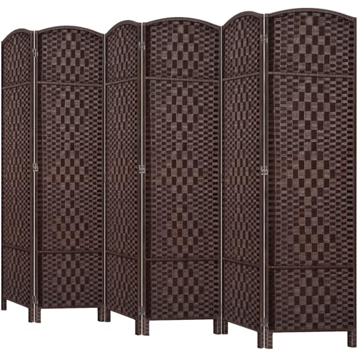 Room Divider, Room Dividers and Folding Privacy Screens, 16in Privacy Screen, 6 Panel Temporary Wall Partitions, 6ft Space Separation Panel Screen