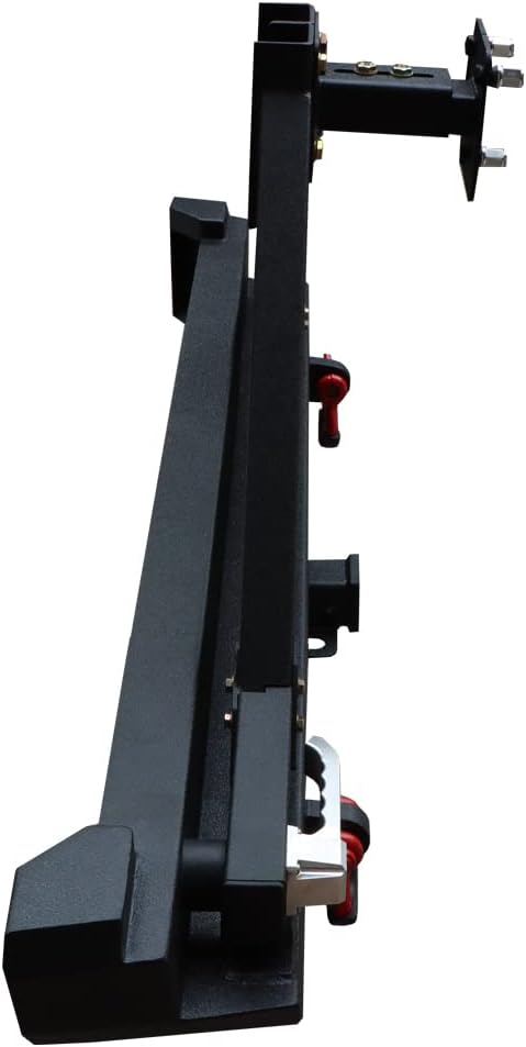 Vijay Rear Bumper With LED Lights and Tire Carrier Compatible with 1984-2001 Cherokee XJ