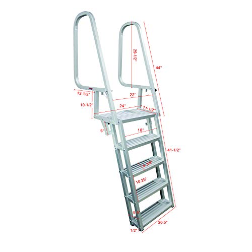 Extreme Max 3005.4122 Deluxe Flip-Up Dock Ladder - 6-Step