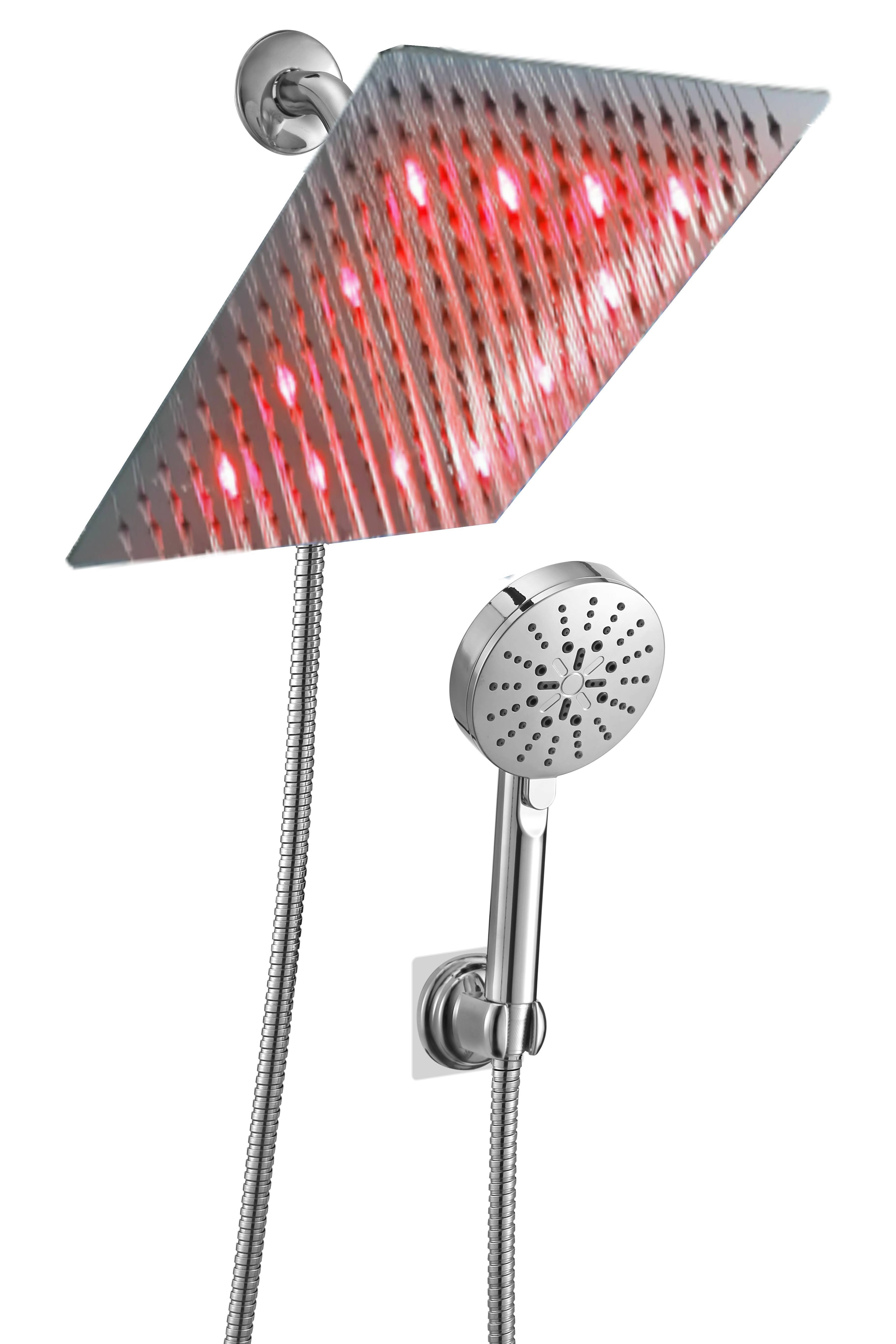 Wonderland America A9003CL LED Digital Display Volume Control Complete Shower System with Rough-In Valve Finish: Brushed Nickel