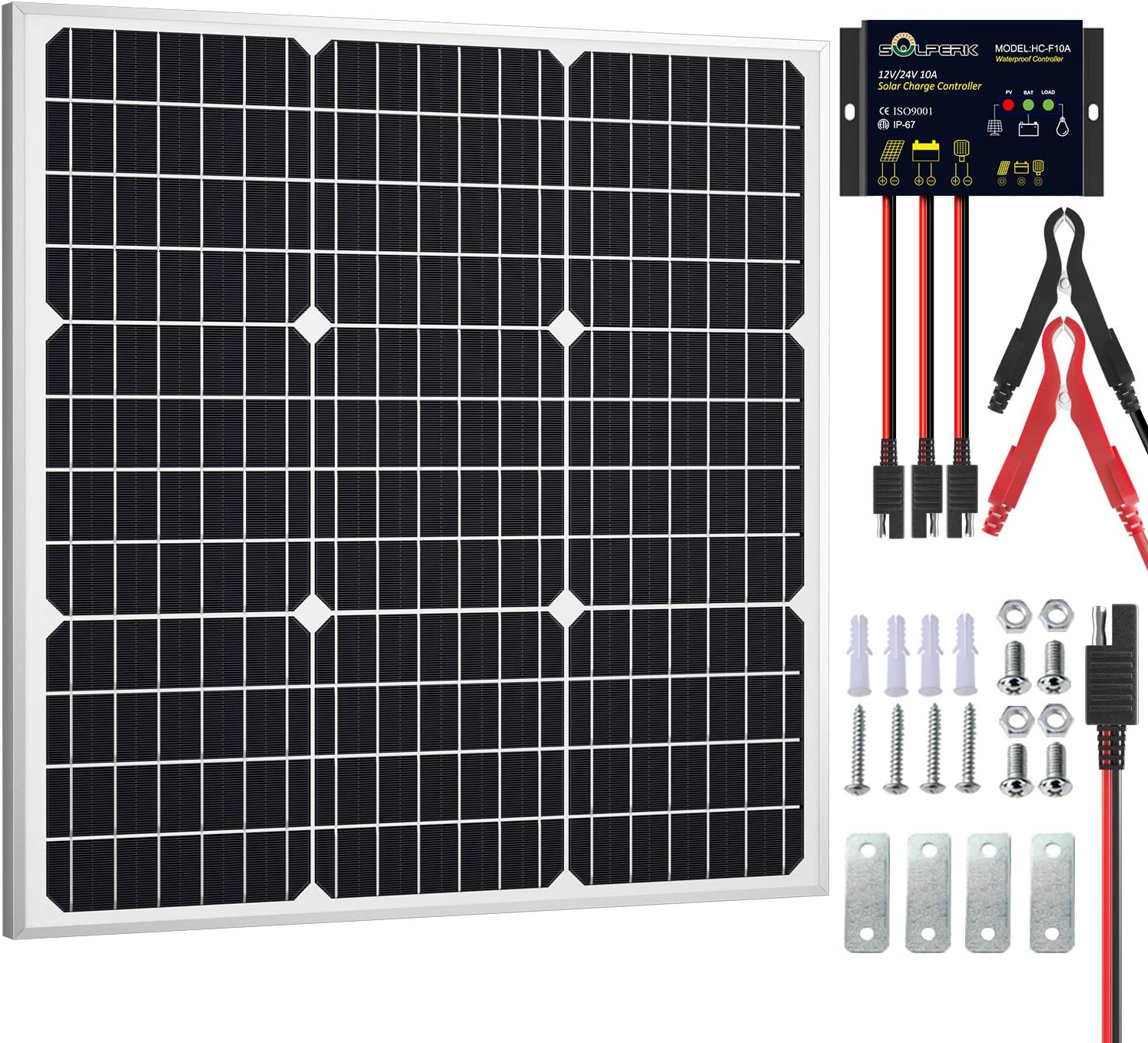 SOLPERK Solar Panel Kit 20W 12V
